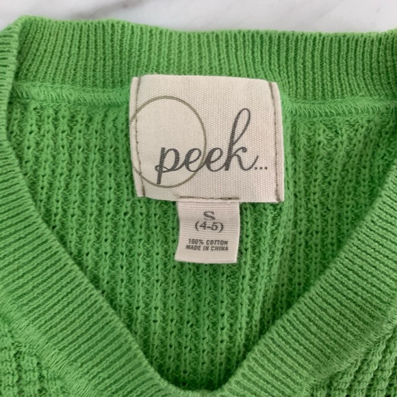Peek Waffle Knit Green Sweater - Picture 4 of 7
